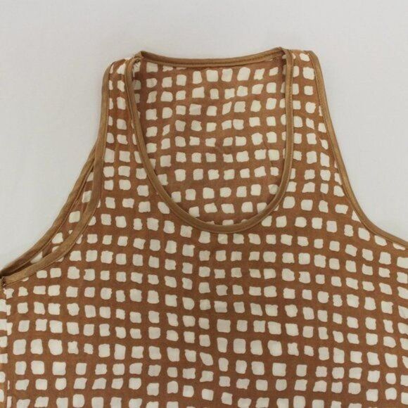 Brown and White Squares Dress S - Picture 4 of 5